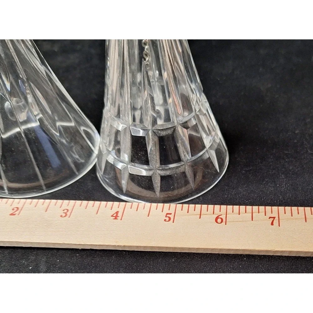 Pair of Enesco Genuine Lead Crystal Bells (two slightly different types).